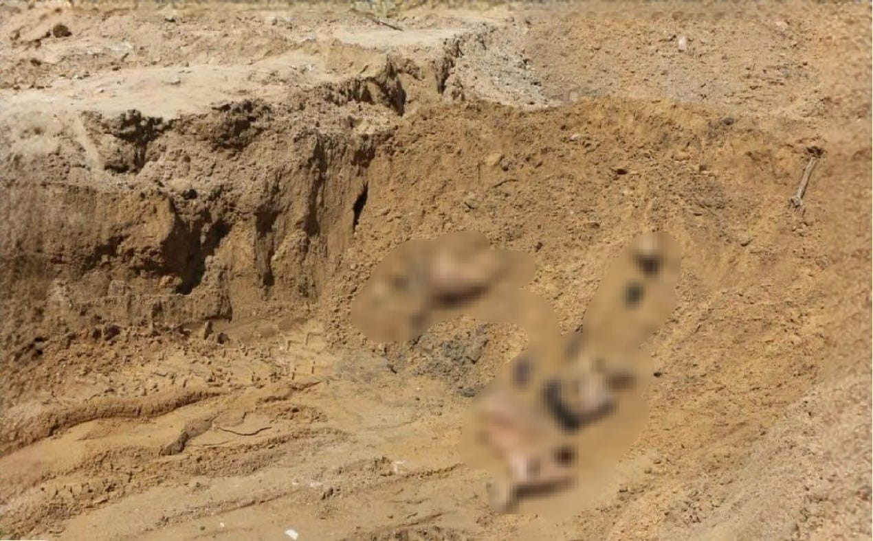 Mass graves Palestinian bodies Nasser Medical Complex Khan Yunis