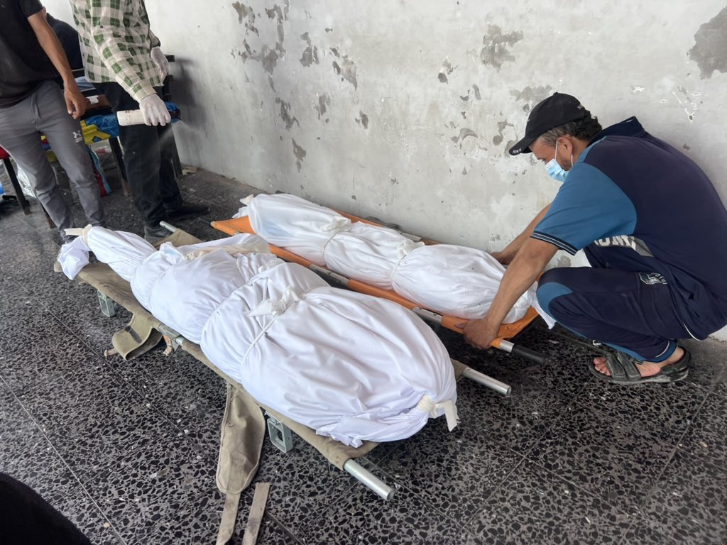Evacuation of Bodies After Israeli Ground Operations Gaza City
