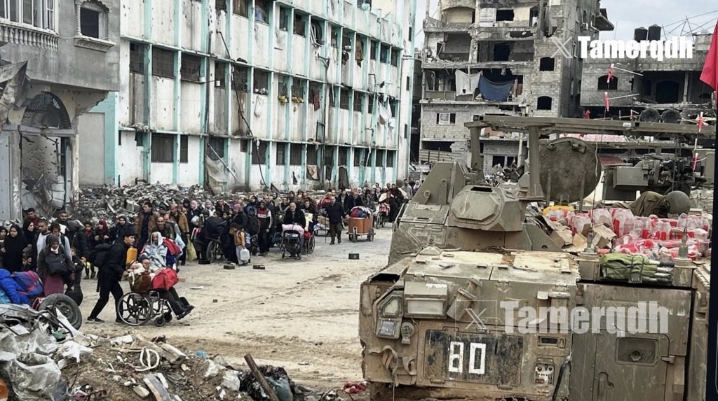 Israeli Forces Remove Displaced Persons from Gaza Shelter