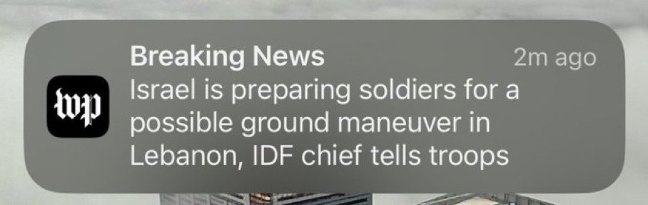Israeli Chief of Staff Discusses Ground Operation Against Lebanon