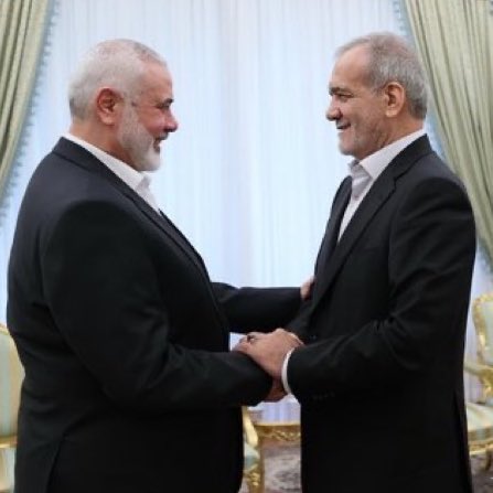 Hamas Leader Haniyeh at Iran President Inauguration Before Assassination