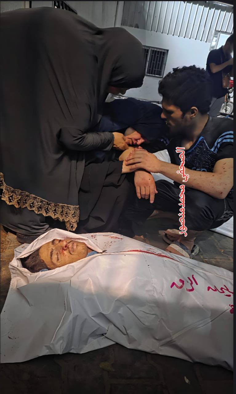 Palestinian Mother Loses Son in Israeli Airstrike on Gaza