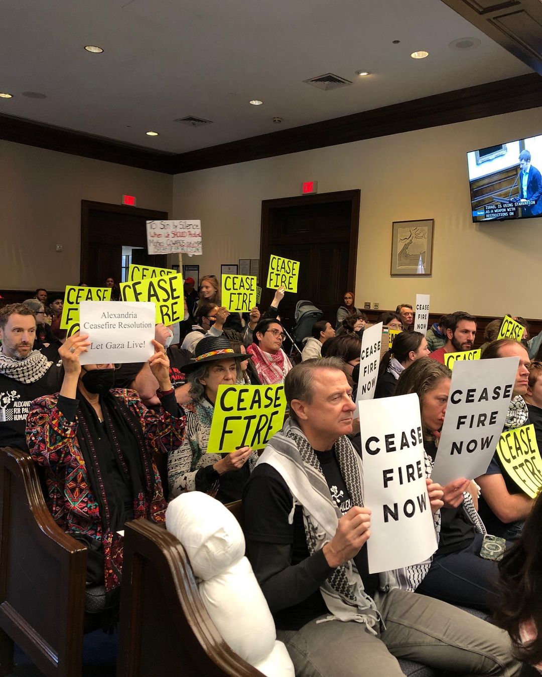 Alexandria City Council Gaza Ceasefire Resolution Hearing