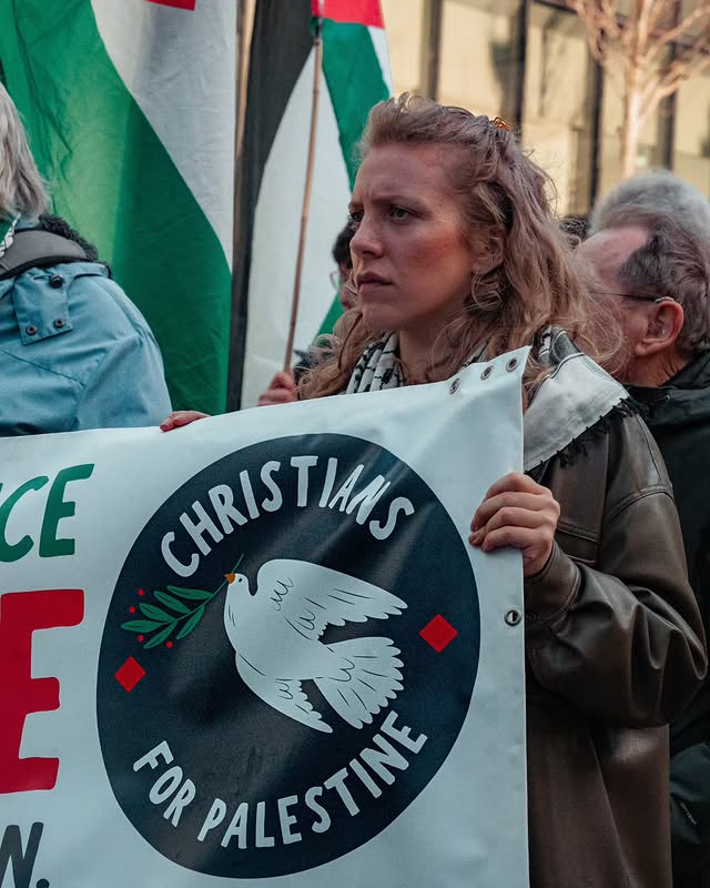 Pro-Palestine Protest Scenes in Manchester UK
