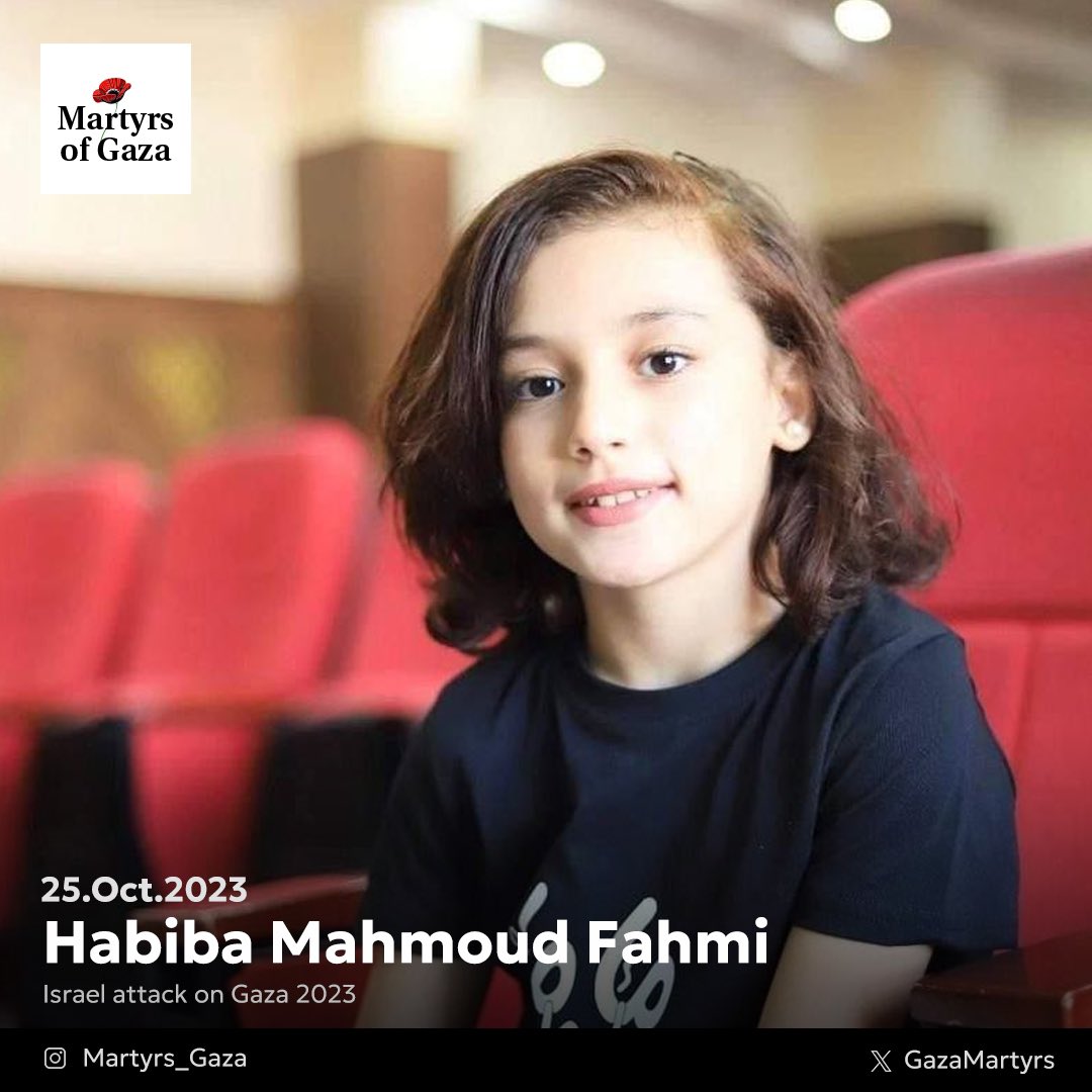Child artist Habiba killed in Gaza conflict