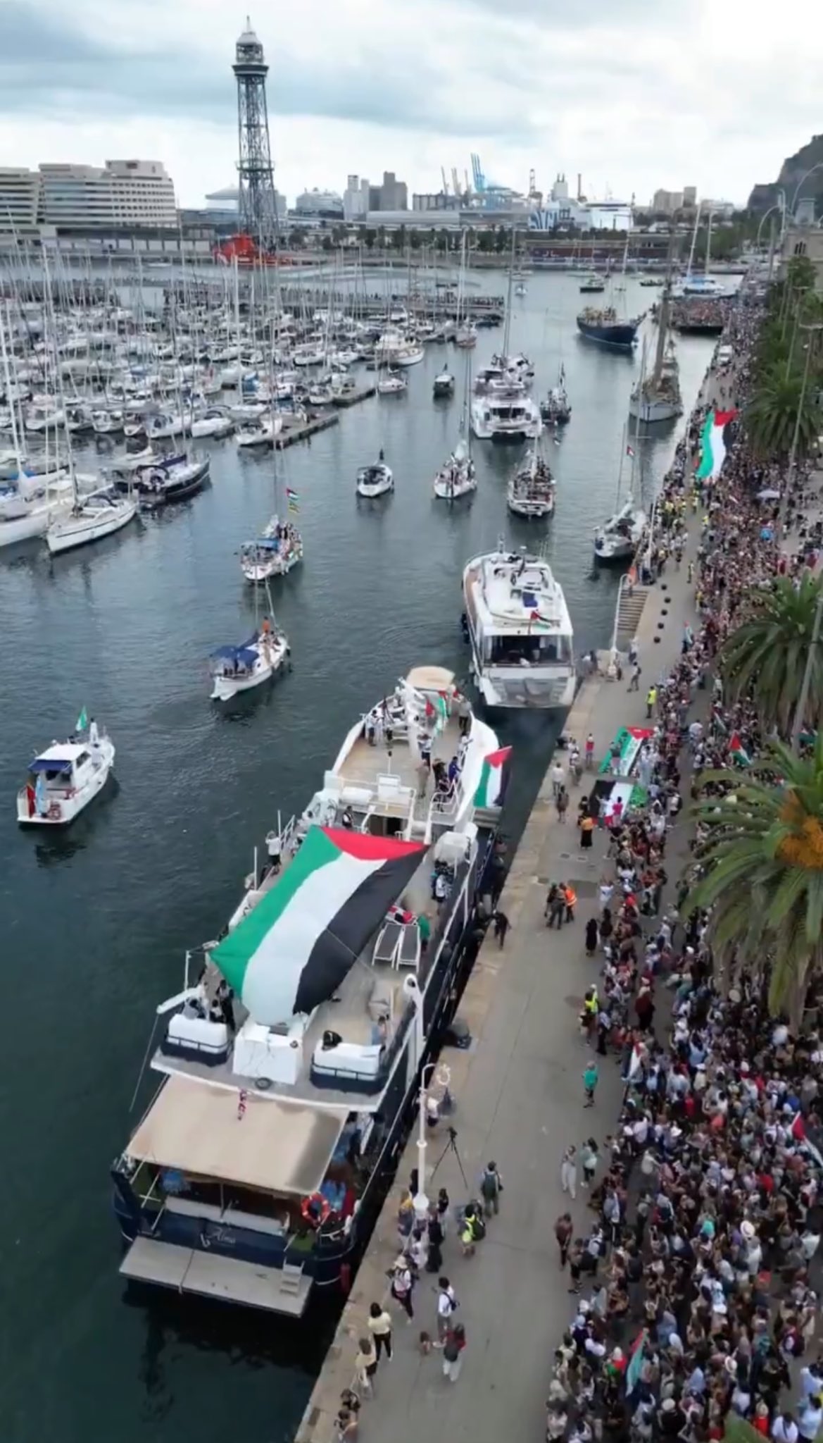 Global Sumud Flotilla Departs Barcelona for Gaza Aid Mission
