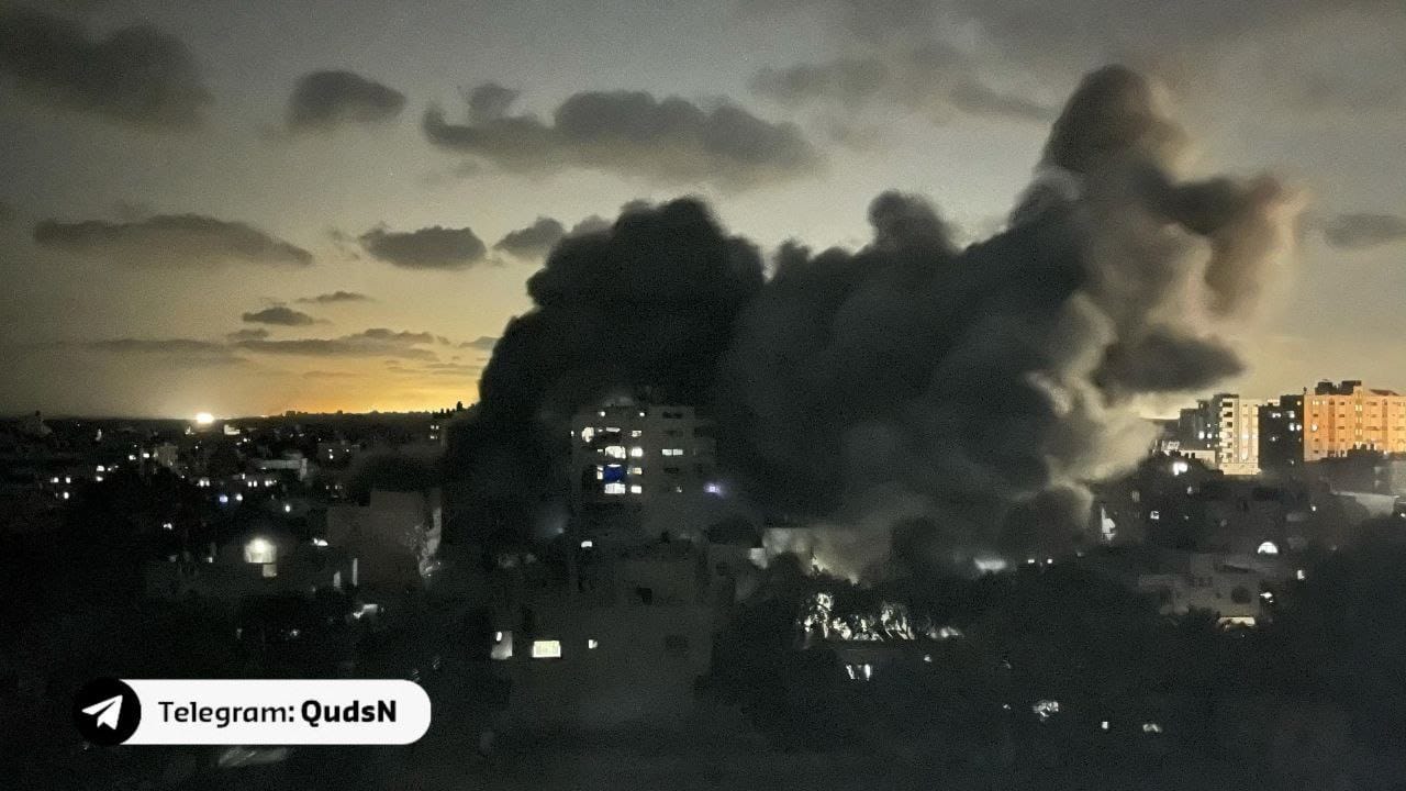 Israeli warplanes target residential home in Nuseirat Gaza Strip
