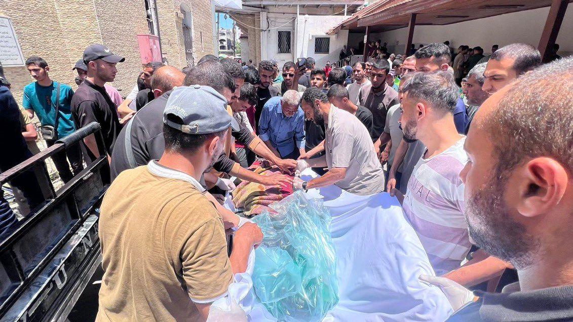 Israeli airstrikes kill wound Palestinians near Nusairat camp
