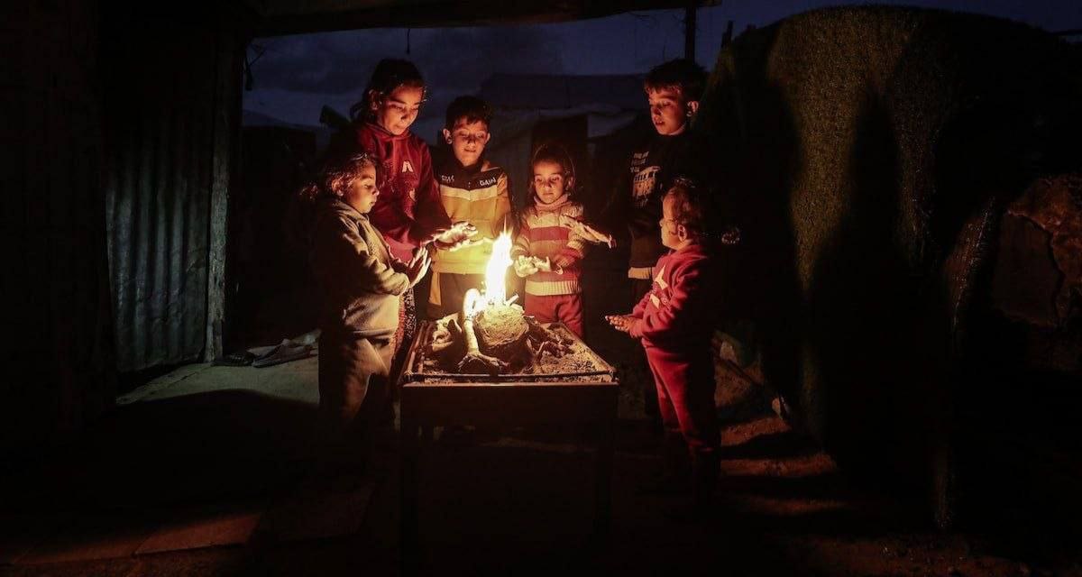 Children in Gaza face displacement, cold in makeshift tent camps