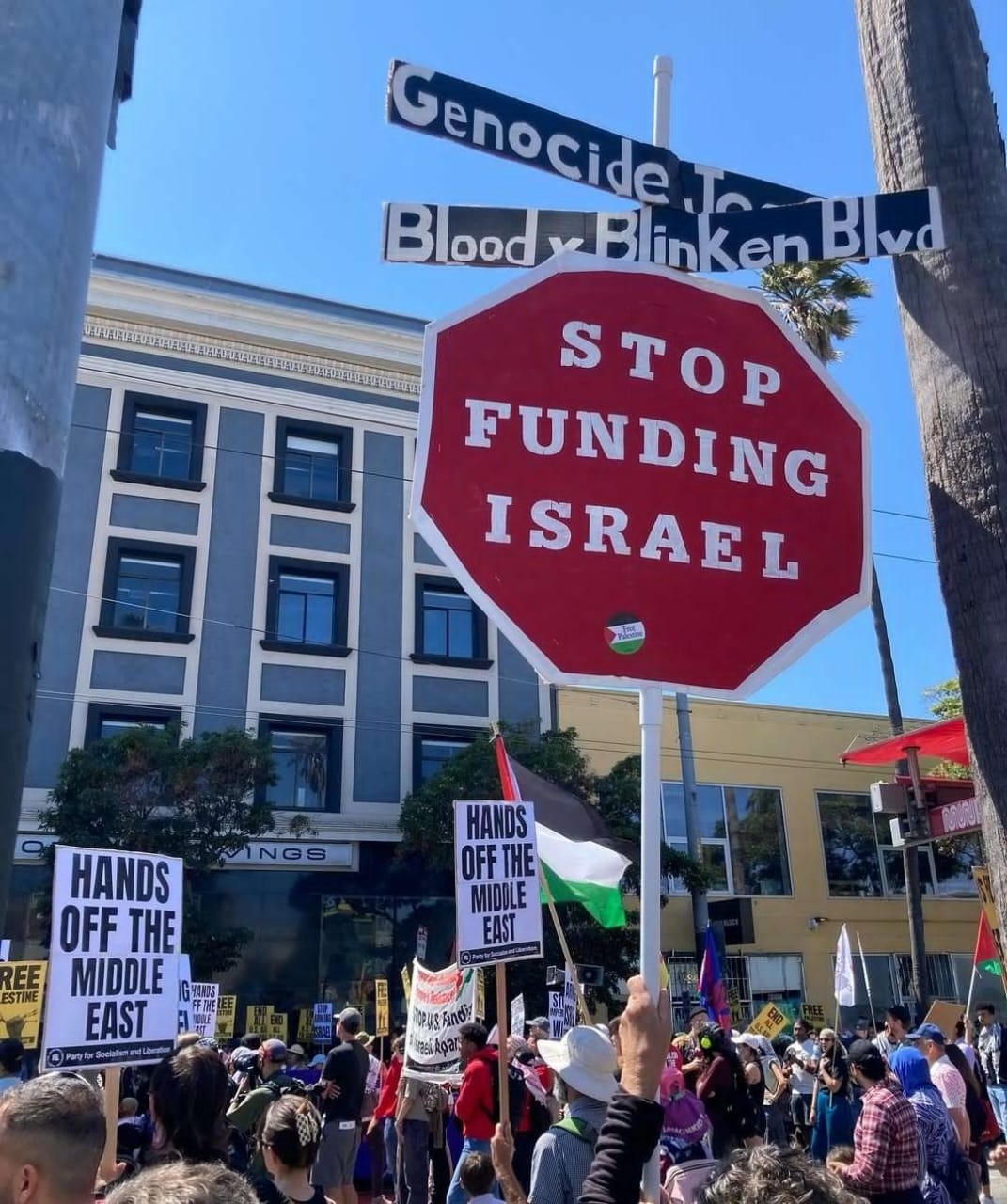 Pro-Palestine protesters demand end to U.S. funding for Israel in San Francisco