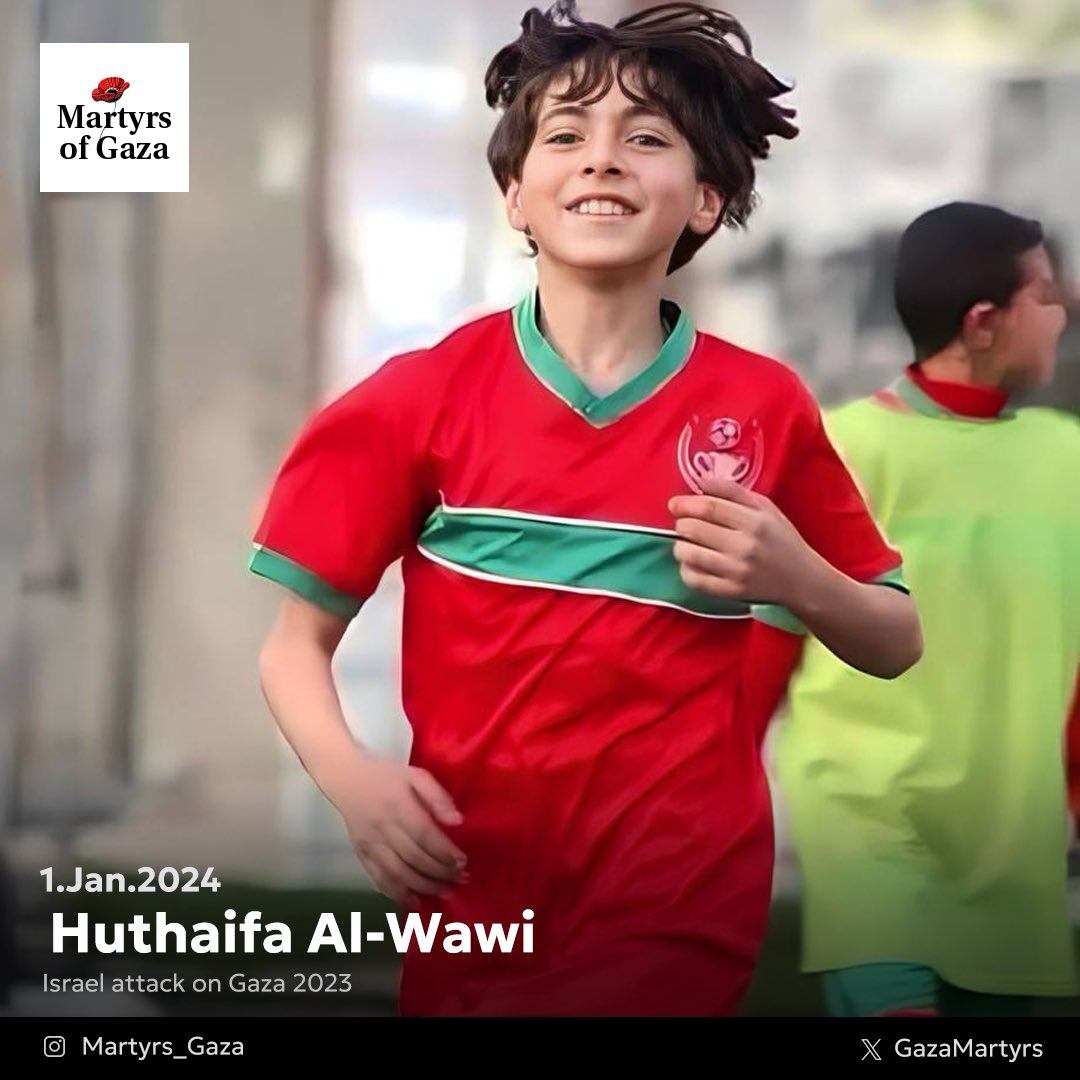 Huthaifa Al-Wawi: Child killed in Israeli airstrike January 2024