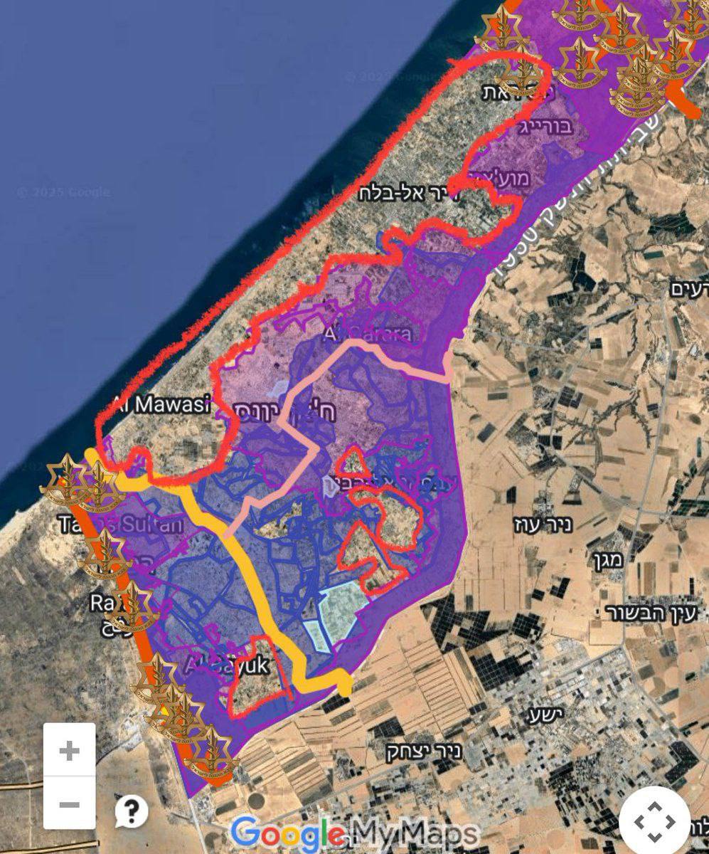 Israeli Army Maneuvers Map: Pre and Post Ceasefire Movements