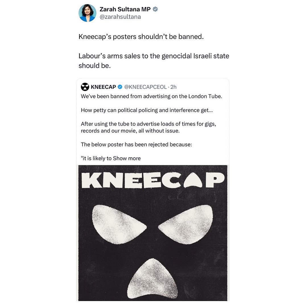 Labour government’s hypocrisy: banning pro-Palestine band posters