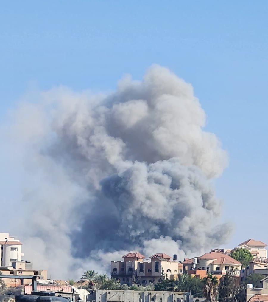 Israeli bombing reported east of Khan Younis