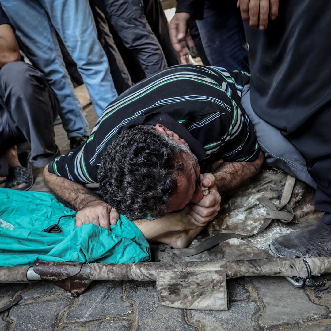 Palestinian Father Mourns Child Killed in Gaza Bombardment