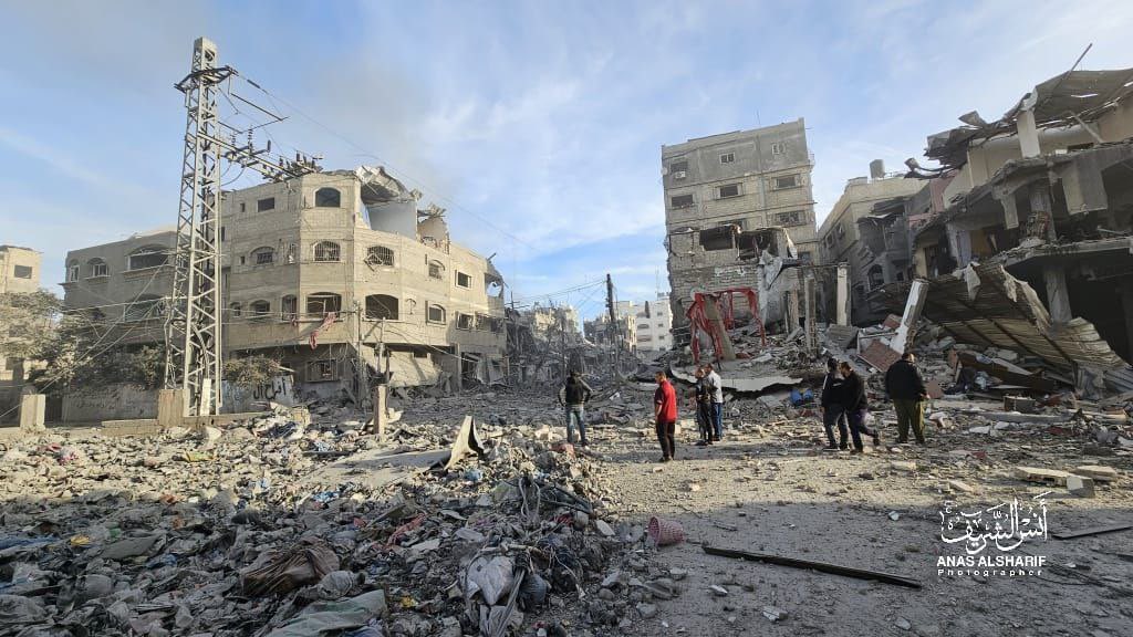 Israeli airstrikes near Kamal Adwan Hospital in Gaza