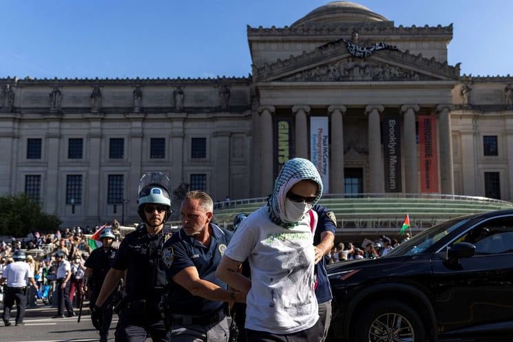 NYPD Arrests Activists at Brooklyn Museum Palestine Protest