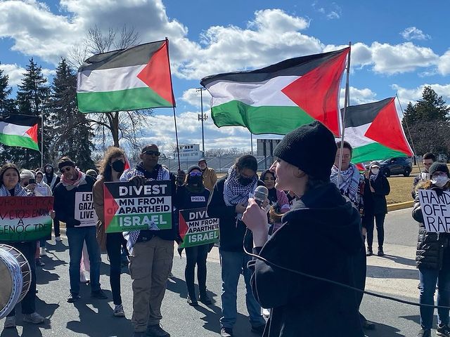 Pro-Palestinian March Against General Dynamics Weapons Manufacturing