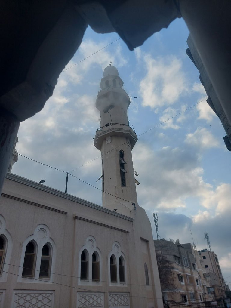 Israeli artillery destroys mosque minaret in Nuseirat refugee camp