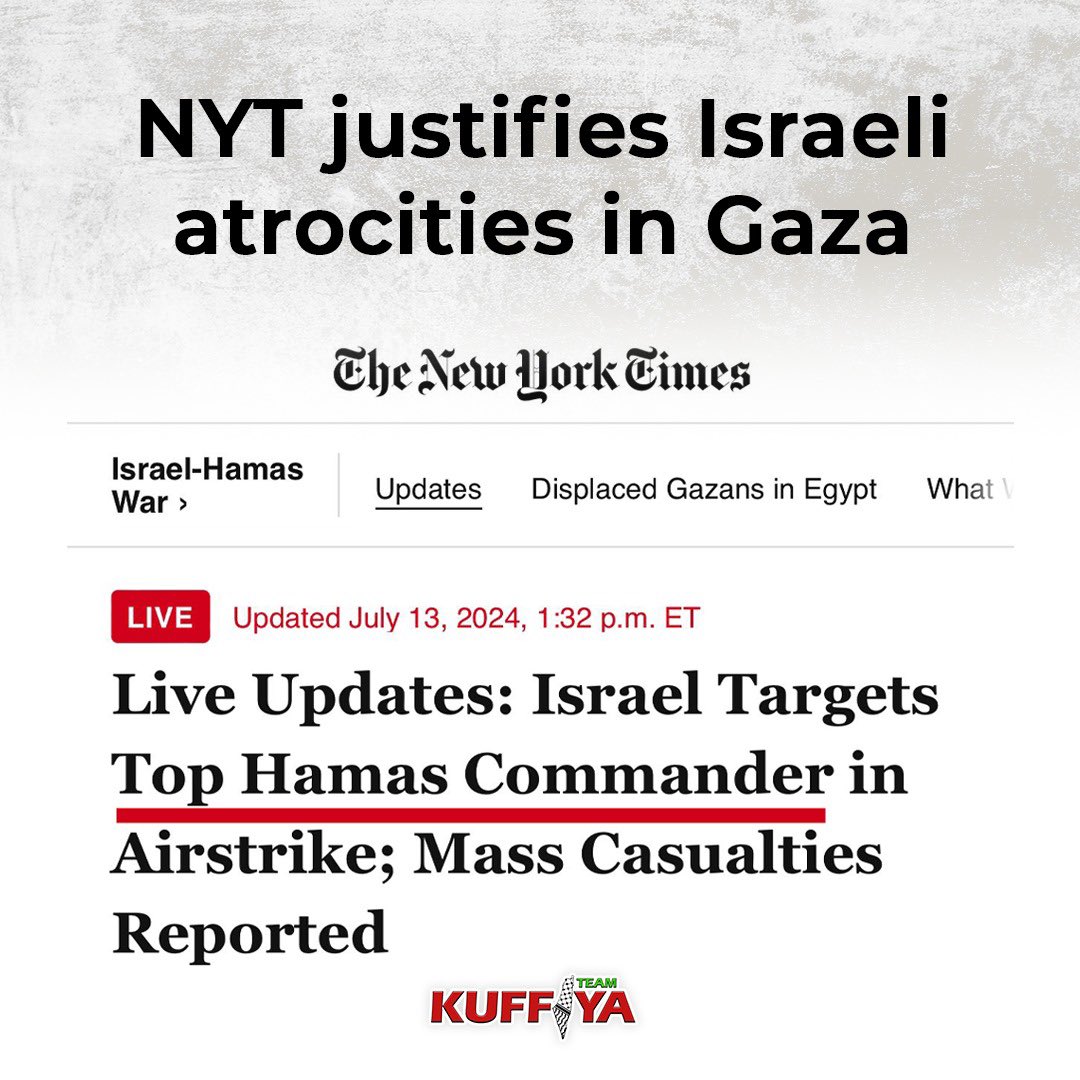 NYT Criticized for Justifying Israeli Attack on Mawasi Displacement Camp