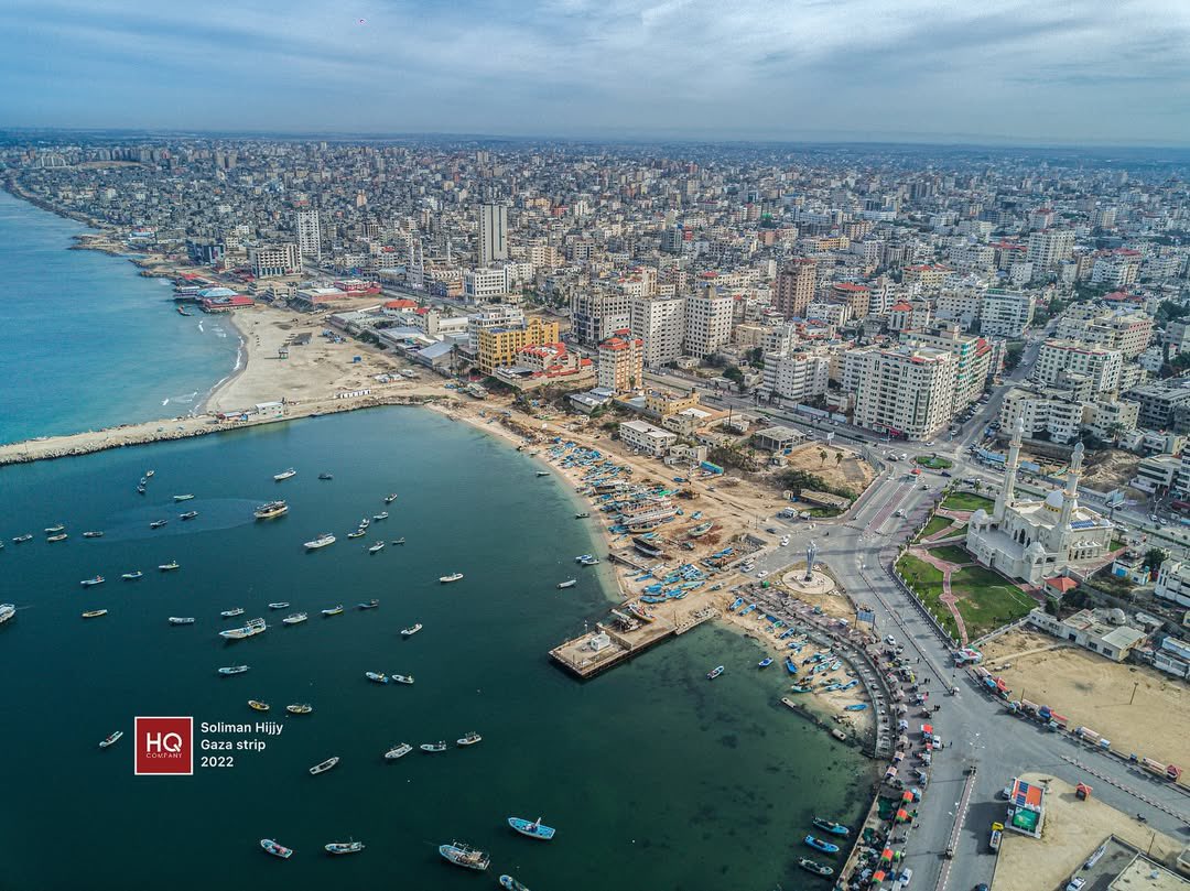 Gaza City Waterfront: Pre-war Aerial Photograph