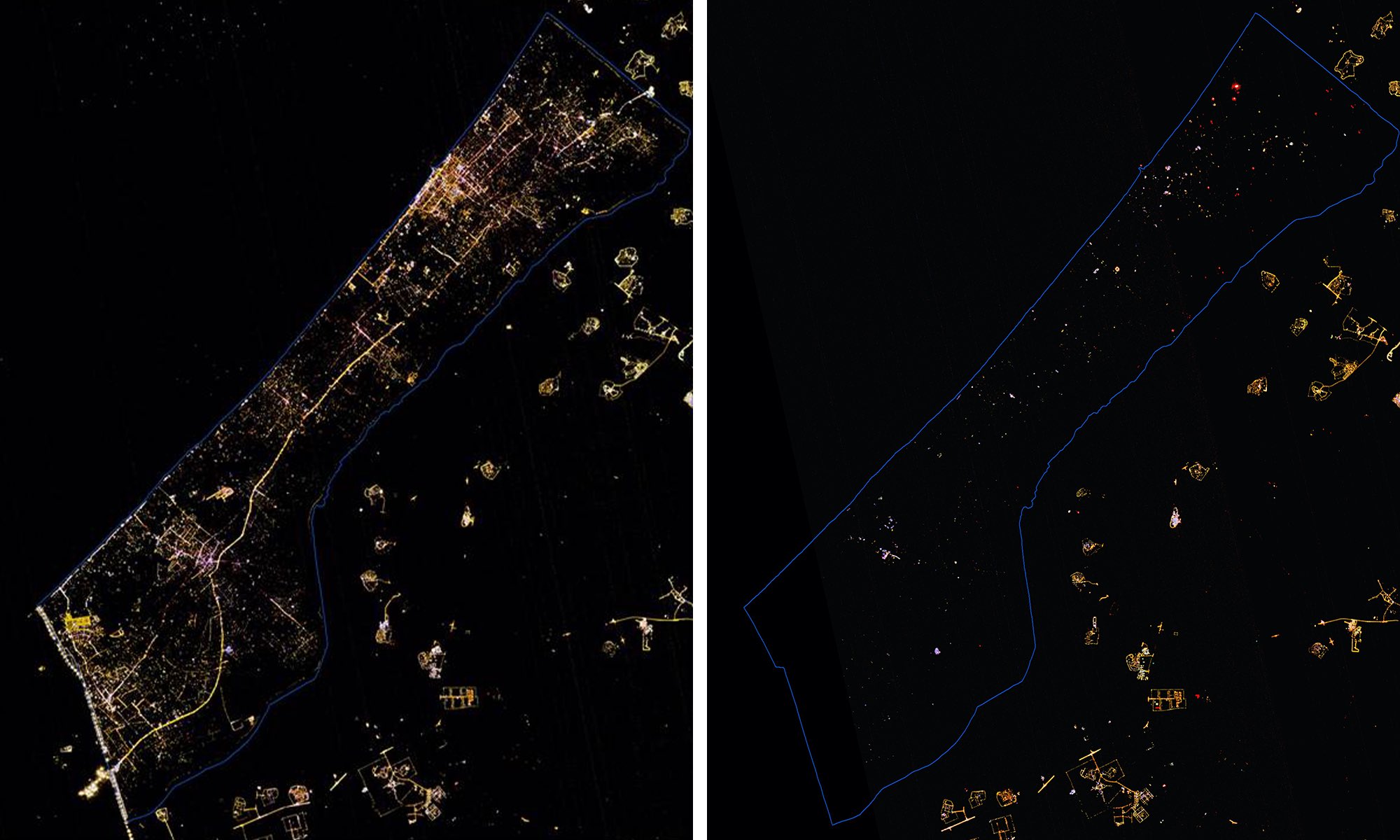 Israel’s genocide documented from space imagery