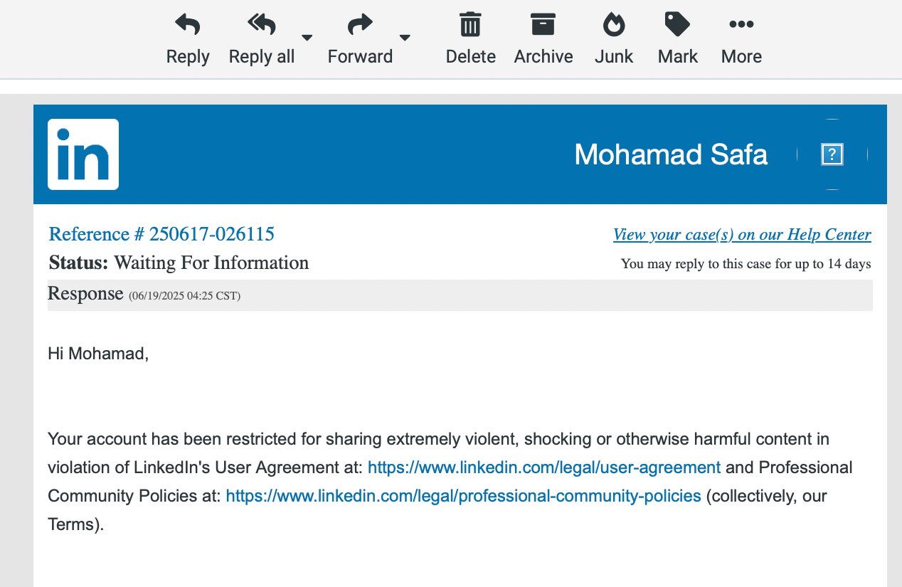 LinkedIn Suspends Account for Israel Criticism Posts
