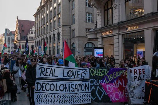 Leipzig activists demonstrate solidarity with Palestinian women on International Women’s Day
