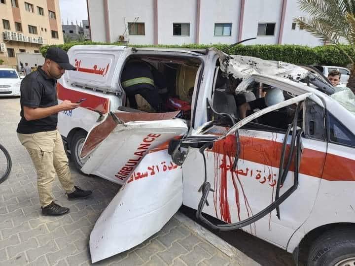 Gaza Ministry of Health: 4 Paramedics Killed in Israeli Airstrike