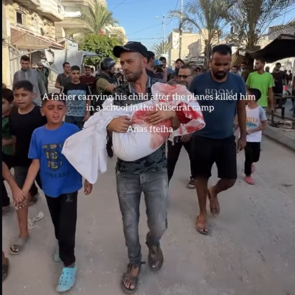 Israel’s bombing of Nuseirat school kills 15 Palestinian civilians