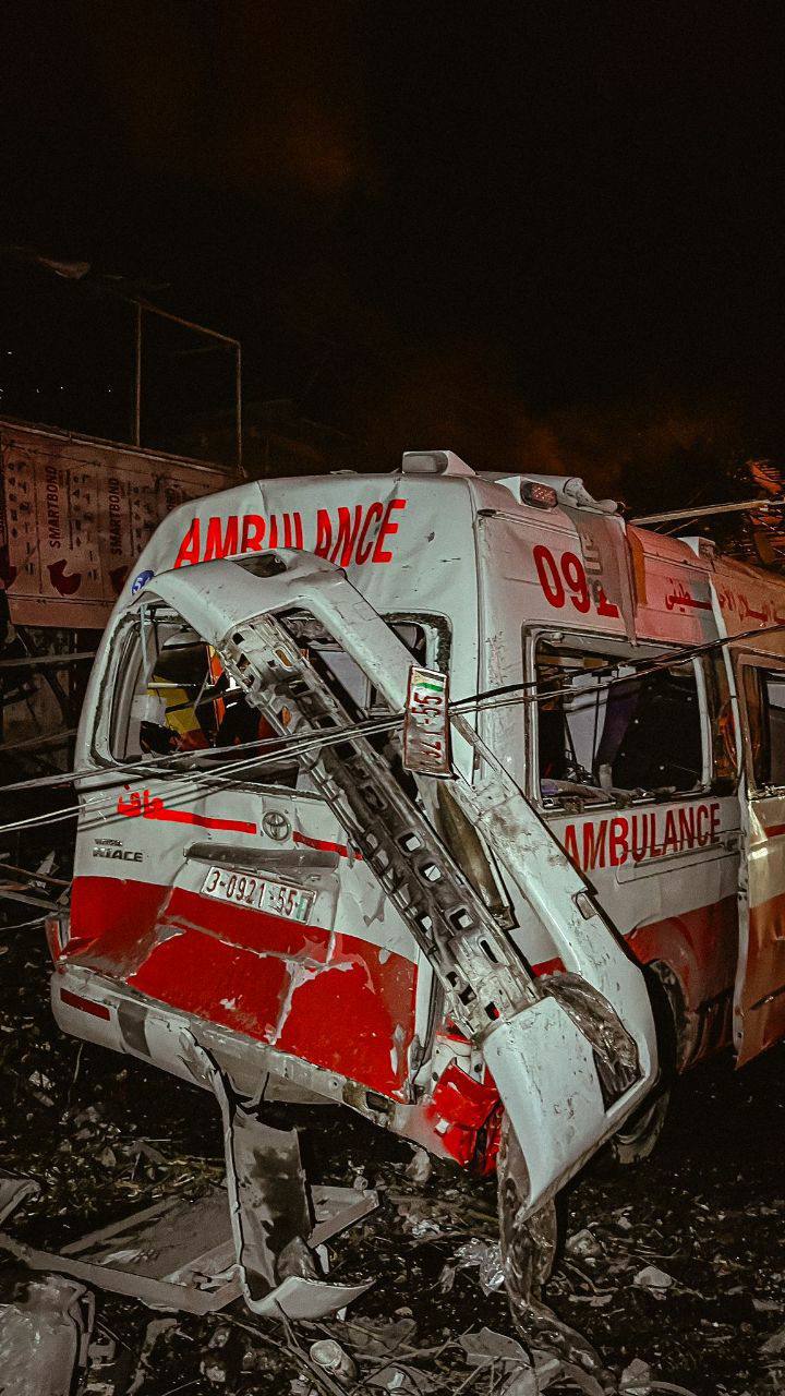Israeli warplanes target ambulance in Gaza