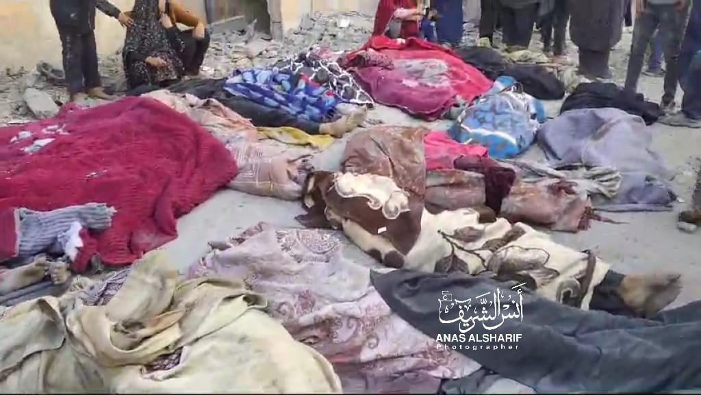 Morning scenes of bodies in northern Gaza