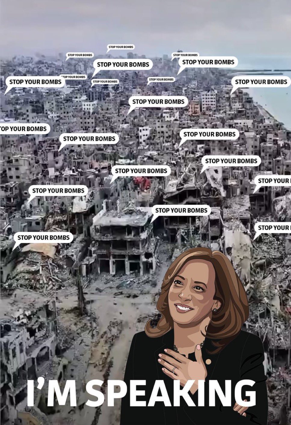 Genocide Kamala and Joe Biden Political Criticism