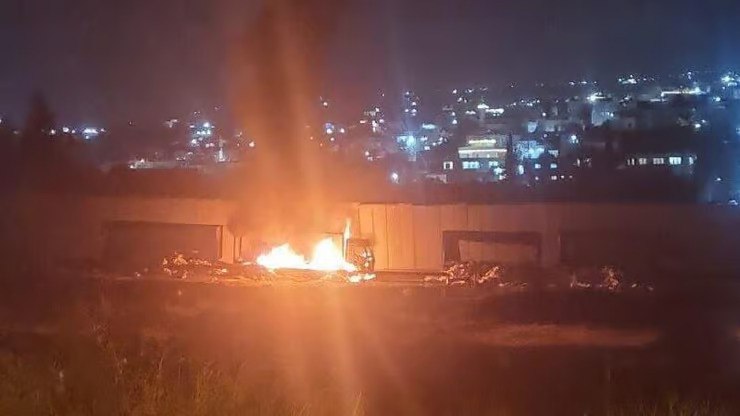 Israeli Settlers Set Aid Truck on Fire Again