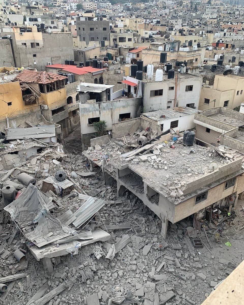 Destruction in Jenin Refugee Camp from Israeli Invasion