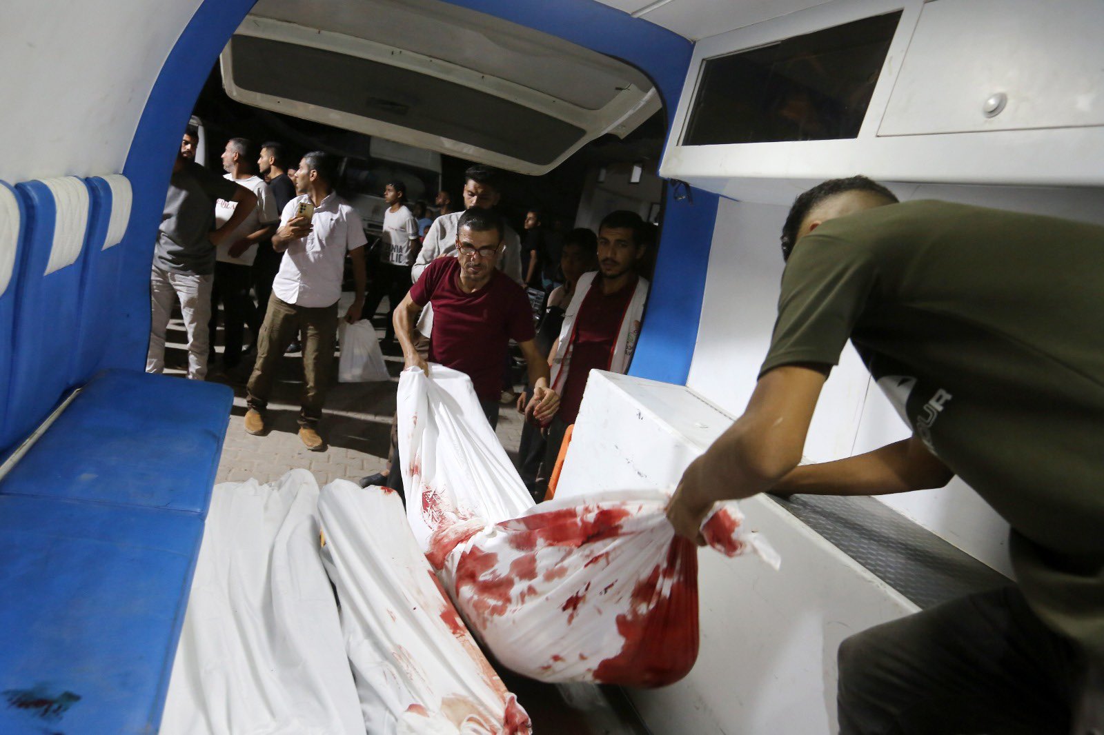 Israeli Bombing Casualties in Gaza Refugee Camp