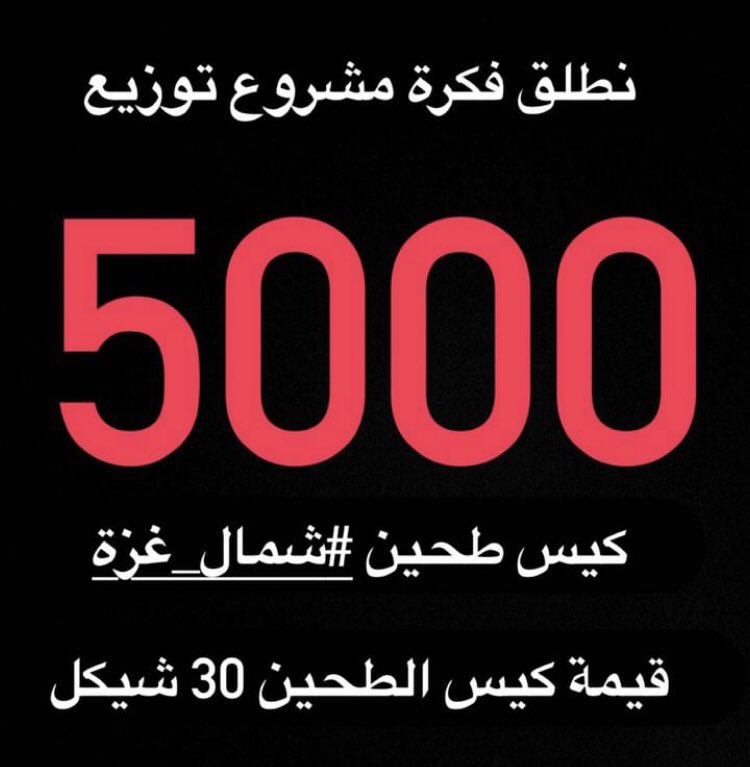 Flour distribution project 5000 bags northern Gaza