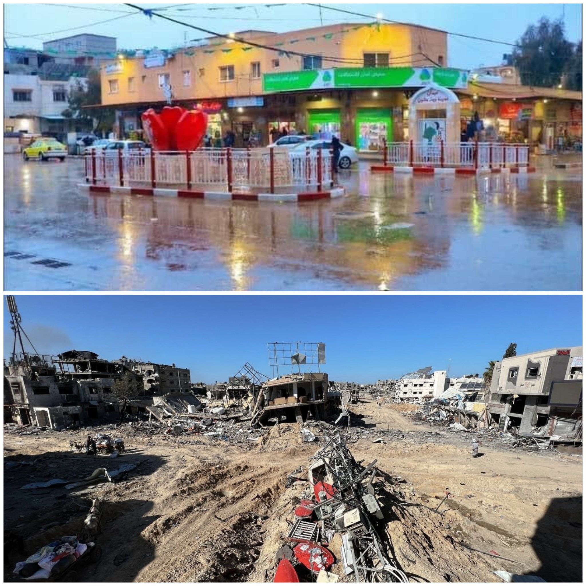 Before and After: War’s Devastation in Beit Hanoun