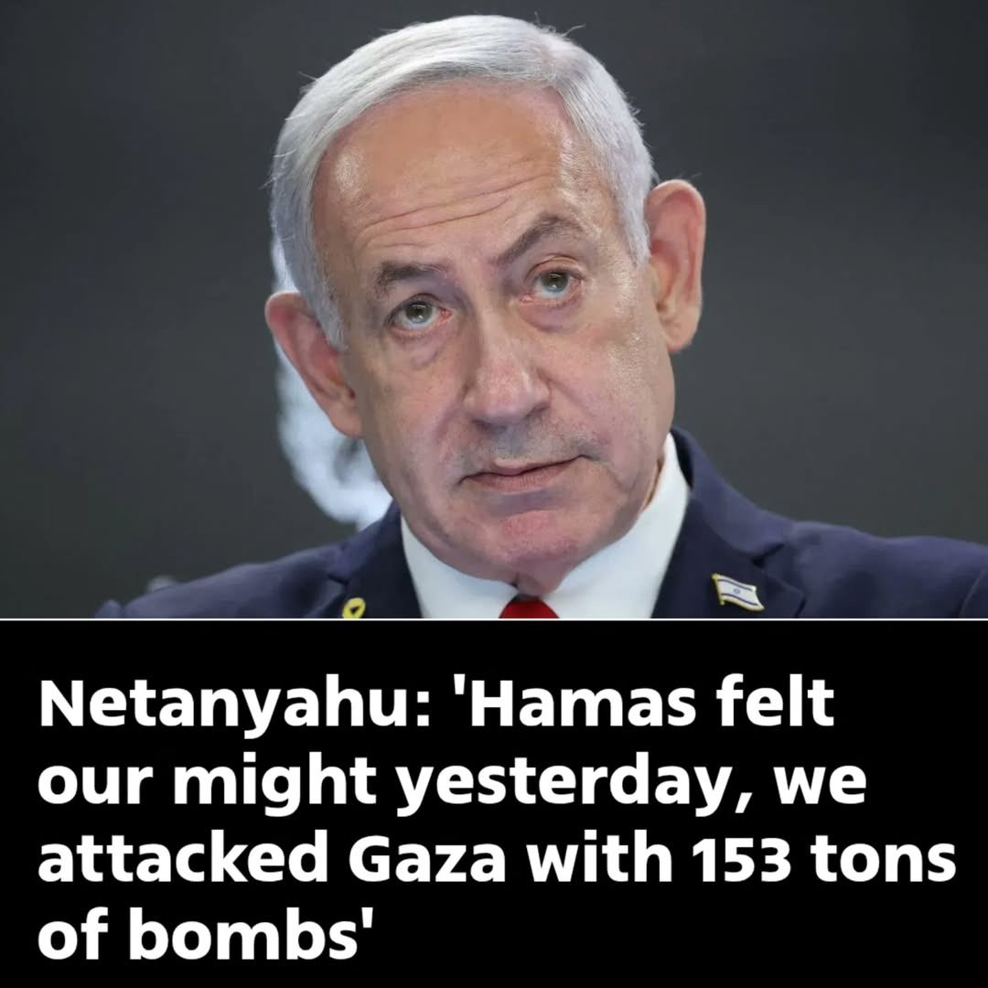 Netanyahu on Hamas Strike: 153 Tons of Bombs, 45 Killed