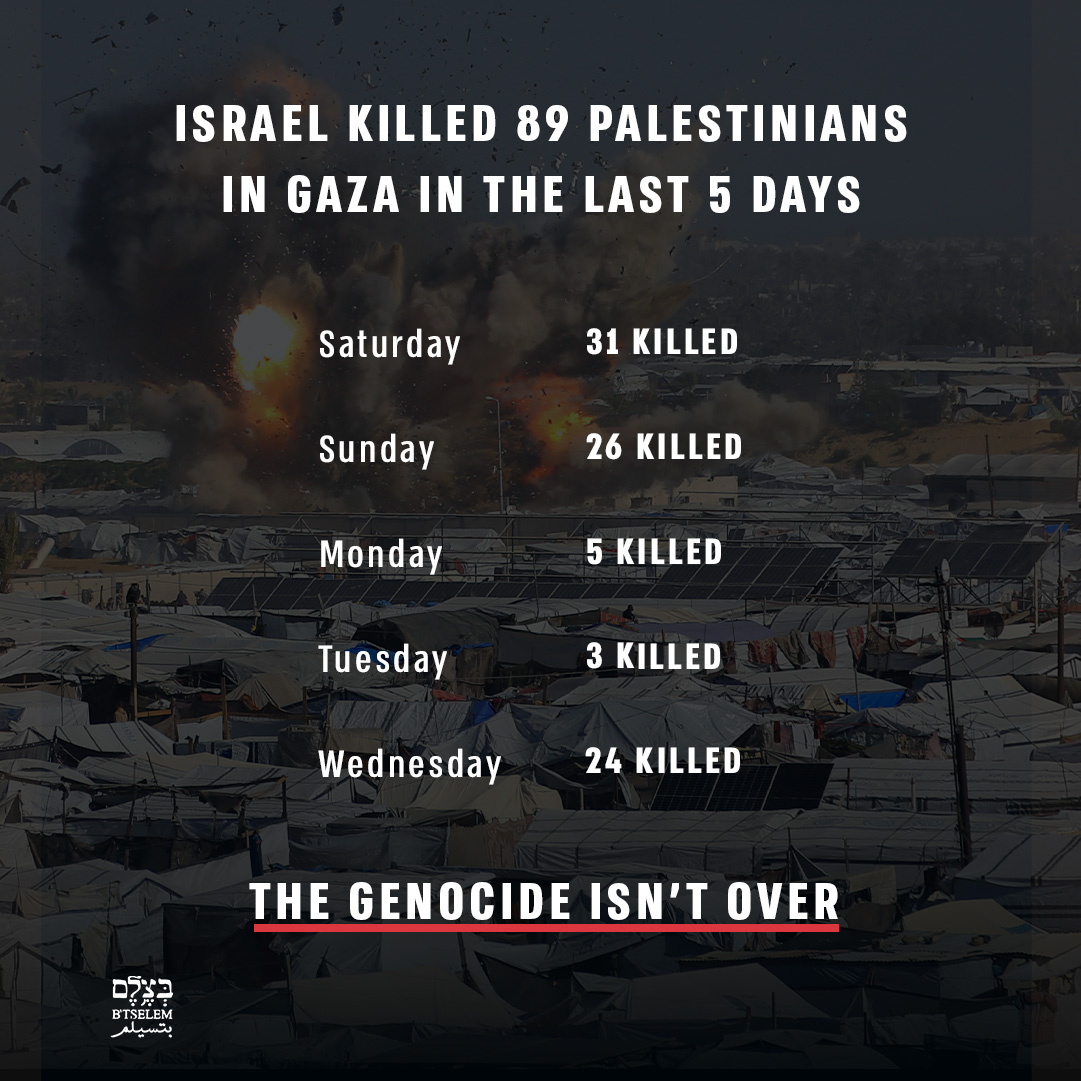 Israel kills 89 Palestinians in Gaza in five days