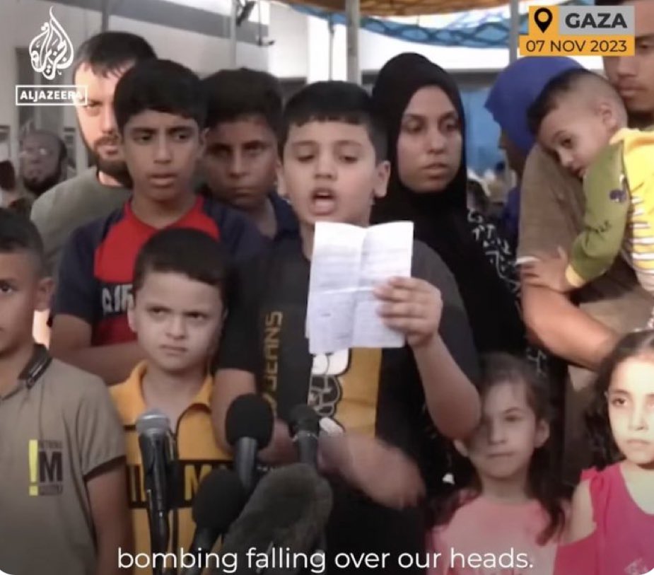 Children in Gaza plead for end to bombardment
