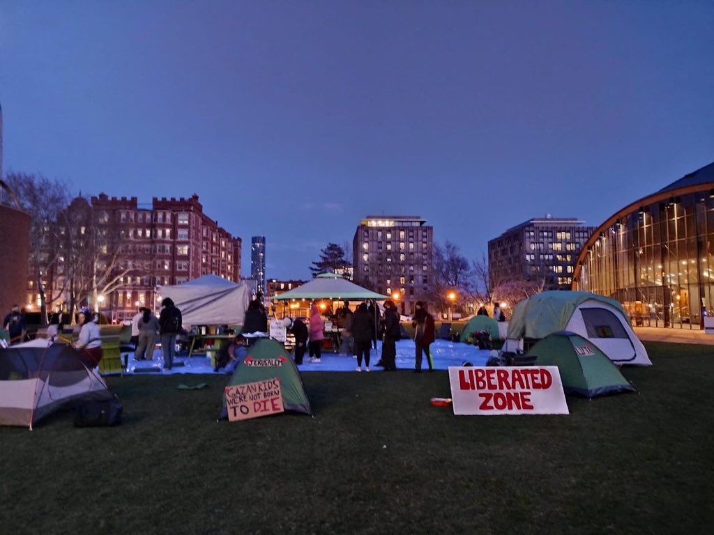 MIT Students and Workers Establish Scientists Encampment on Kresge Lawn