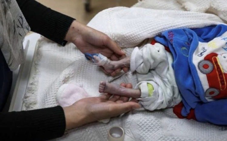 Seven-day-old baby declared frozen to death in Gaza