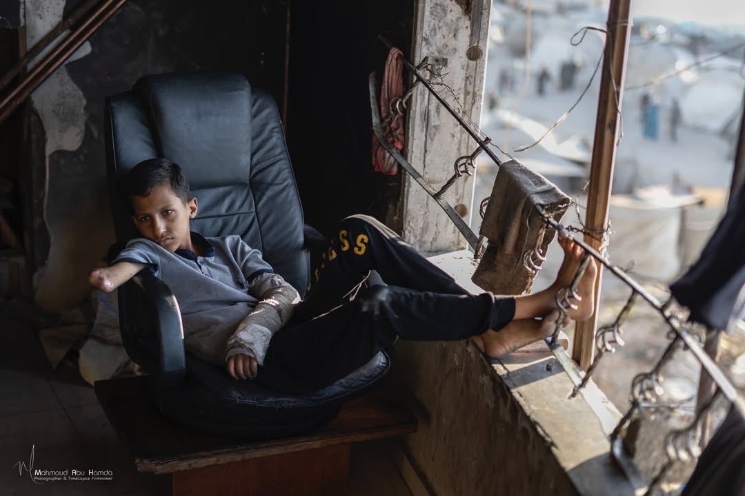 Child Ahmad Faleh Warsh Agha loses father in Gaza airstrike