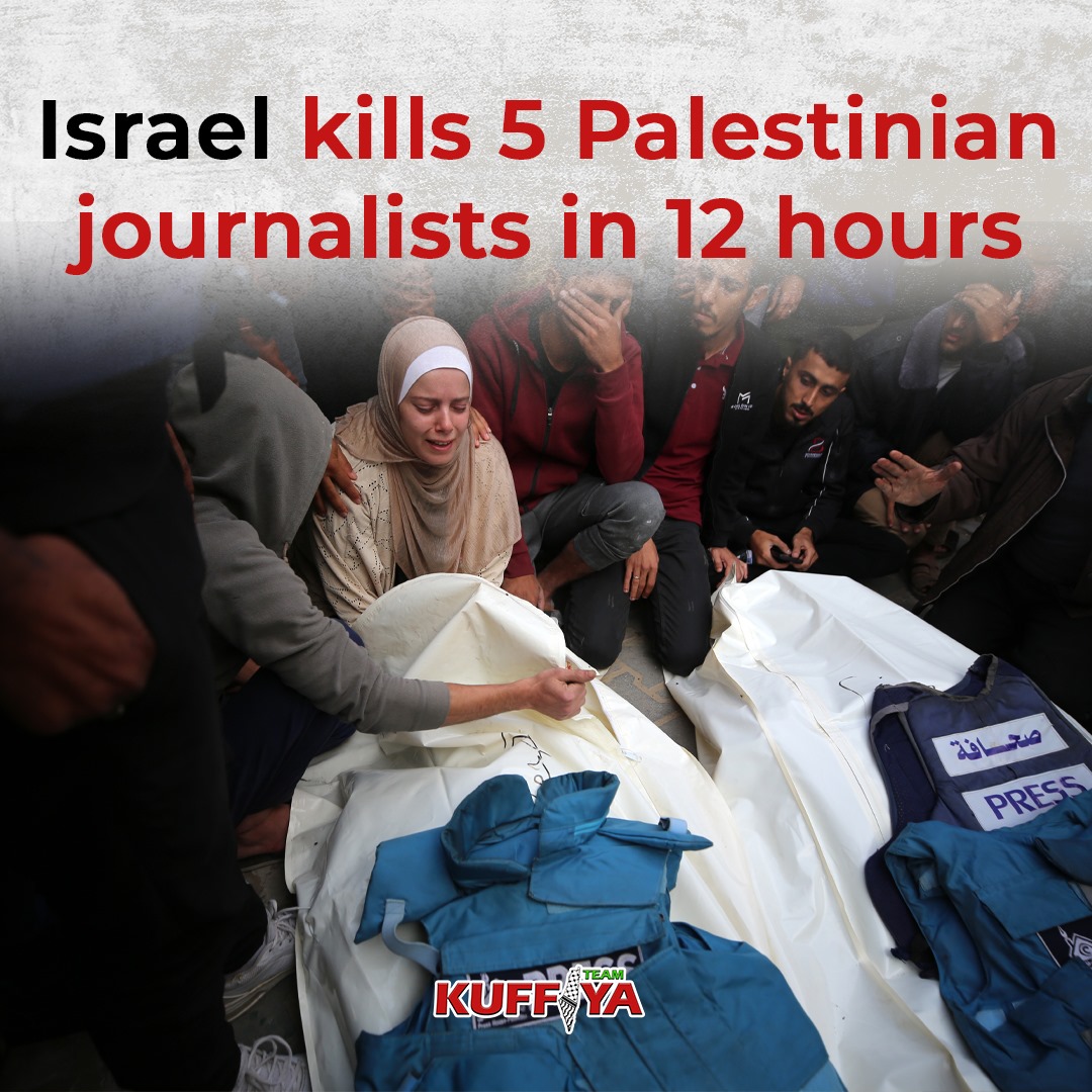 Five Palestinian Journalists Killed by Israeli Targeting in Gaza
