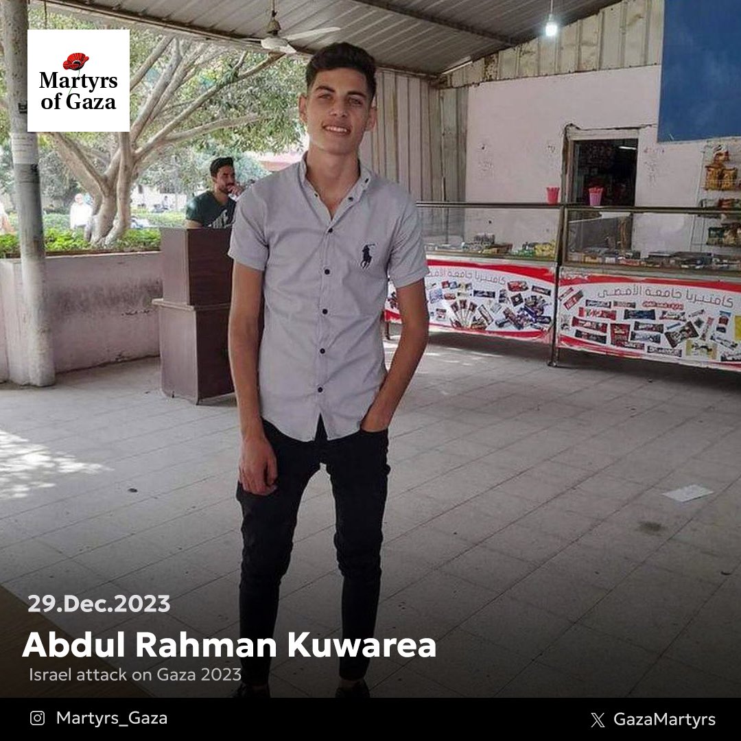 Memorial of Abdul Rahman Kuwarea, 20-year-old engineering student