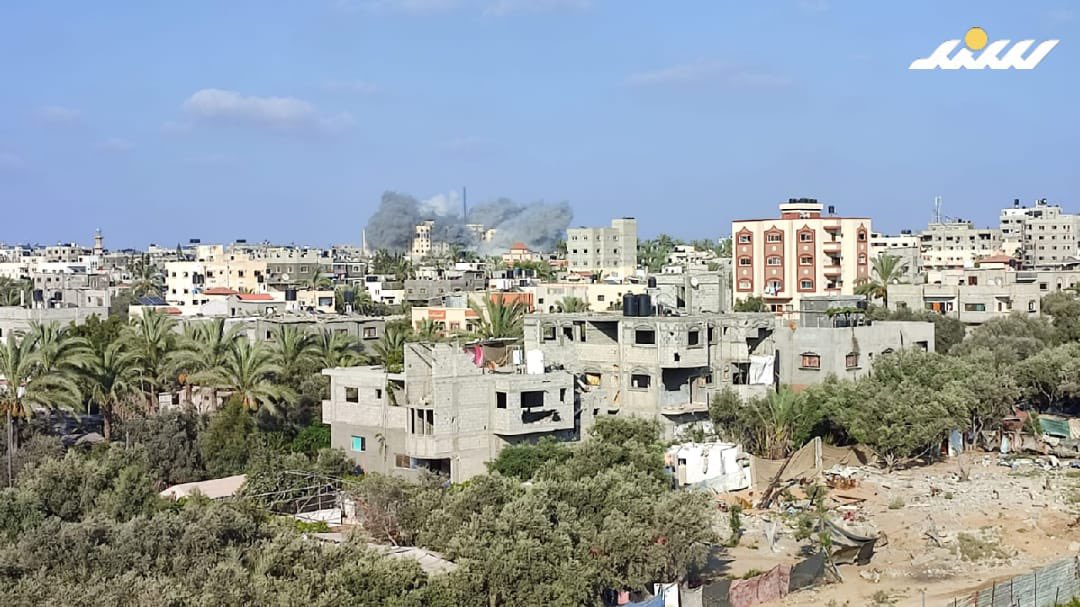 Israeli warplanes destroy Tower 6 in Nuseirat refugee camp