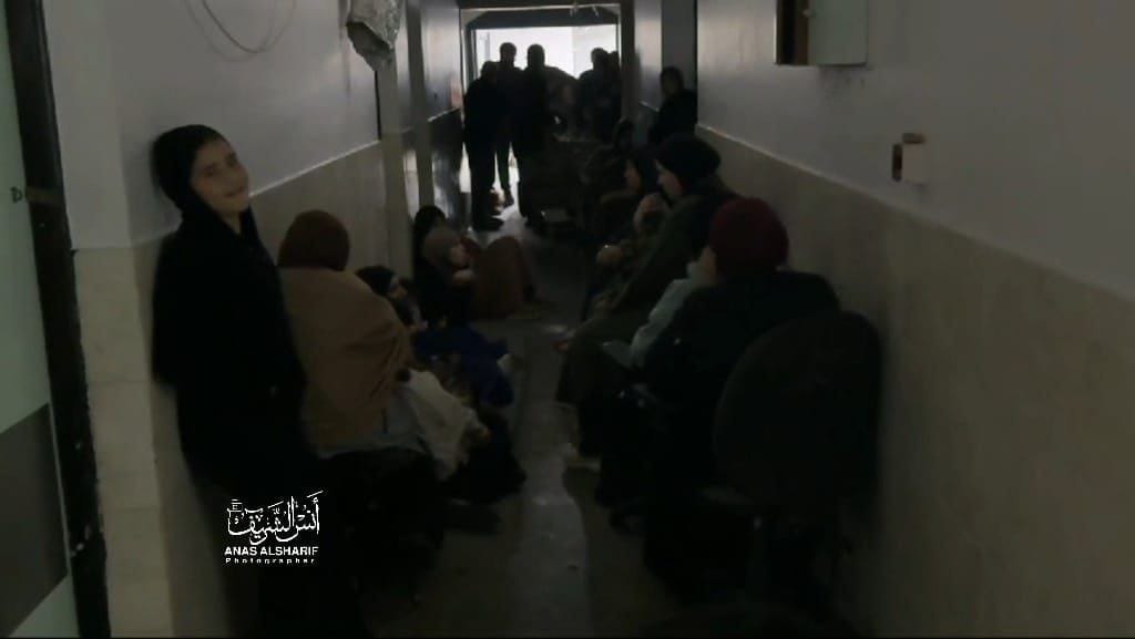 Kamal Adwan Hospital Staff Seek Shelter from Israeli Bombing