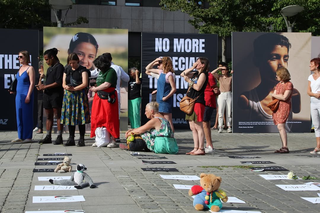 Brussels Activists Hold Vigil for Palestinian Children Killed in Gaza