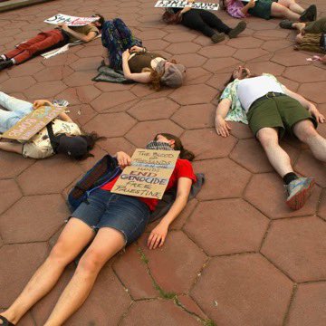 Alaska activists protest Israeli genocide at Midnight Sun Festival